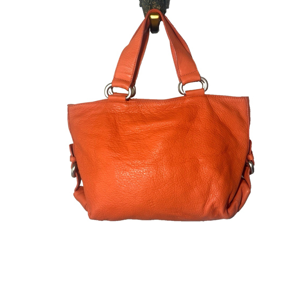 Lupo Shoulder Bag Purse Handbag Leather ORANGE